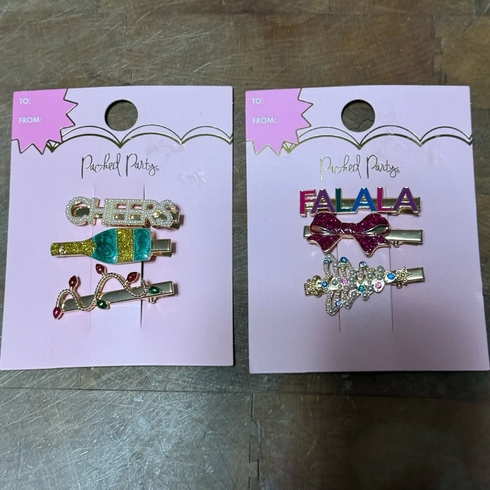 Packed Party Festive Holiday Christmas Hair Clips - NEW!!!